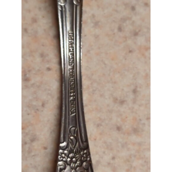 Northland CAROLINA Spoons Fork Korea Stainless Flatware Floral Rose - Picture 8 of 12